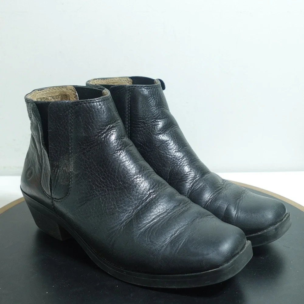 Bogs Gretchen Chelsea Boots Women US 7 Waterproof Black Leather Ankle‎